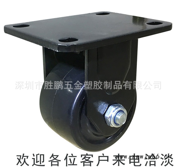 万向轮 工厂3寸平底重型尼龙双轴低重芯 工业机械设备机柜牛仔定向轮图3