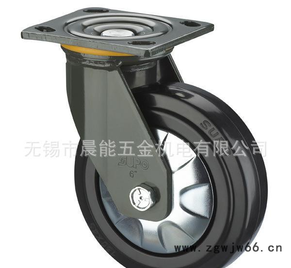 向荣悍马Q7款4寸5寸6寸天然高弹力橡胶万向轮|橡胶脚轮 4-8寸脚轮图3