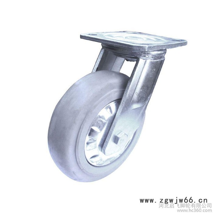 启飞脚轮、5寸灰胶弹力脚轮、静音万向轮、脚轮万向轮**图3