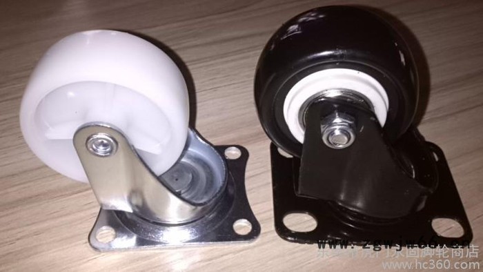 供应 聚氨酯黑色双刹车万向轮图2