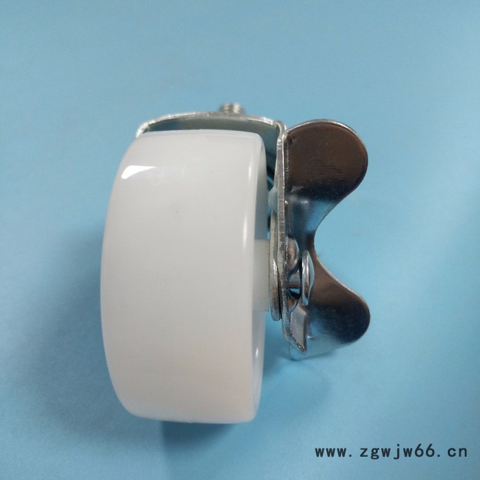 进厚脚轮2寸 2寸丝杆白PP刹车轮 万向轮图3