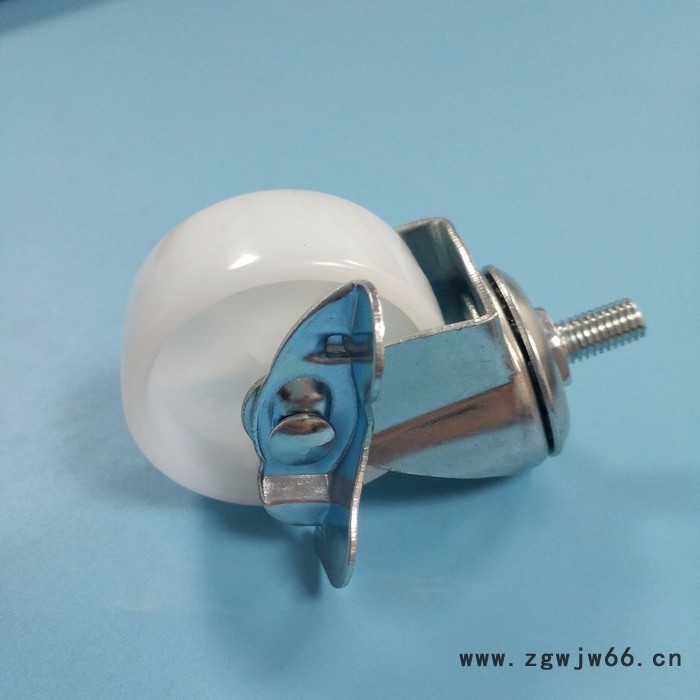 进厚脚轮2寸 2寸丝杆白PP刹车轮 万向轮图4