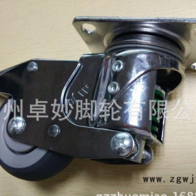 专业生产减震灰TPR刹车万向轮 中型 重型3寸 4寸 5寸