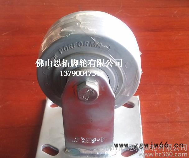 **耐磨静音人造胶TPR万向脚轮/4寸橡胶万向轮/4寸静音轮图2