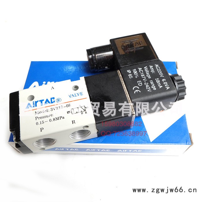 重庆亚德客电磁阀气控阀3V210-08换向阀二位三通气动元件图3