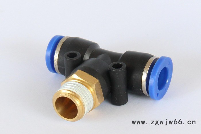 气动元件空压机气管快速接头外螺纹三通PB6-0102气动接头图2