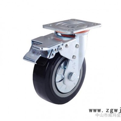 厂家供应4寸重型脚轮 工业轮五金件 万向轮子 刹车脚轮