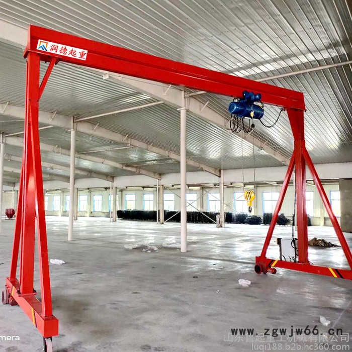 定做鲁起MJ 无轨龙门吊  轨道式小型龙门吊  手推龙门架 电动移动式地轨吊 3吨万向轮胎龙门吊 升降式龙门吊厂家