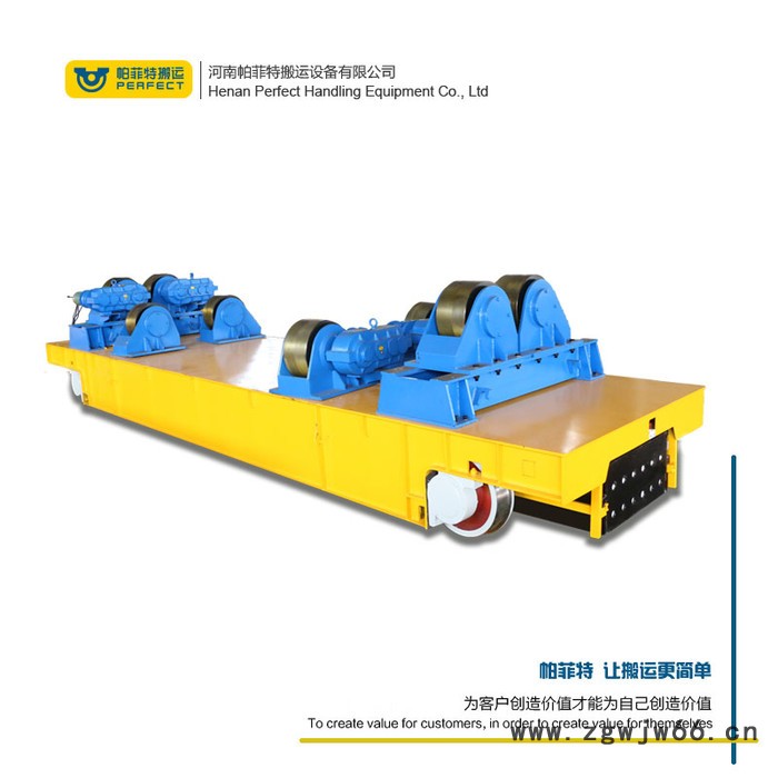 BXC-5吨蓄电池电动平车**定做电动轨道平板车 车间过跨20吨万向轮无级耐高温遥控平板转运车 厂家定做轨道平板车图4