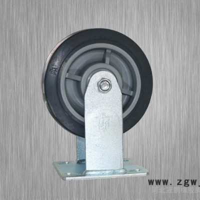 冠鹏 脚轮 万向轮 重型6寸平底固定 TPR定向轮 专注工厂企业脚轮独立研发
