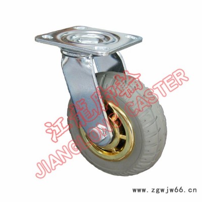 江龙重型 脚轮橡胶万向轮**脚轮万向轮轮子重型脚轮6寸静音手推车轮子4寸5寸8寸实心橡胶轮定向轮
