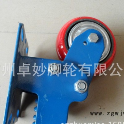 4568寸**双弹簧质铁芯聚氨酯PU减震万向轮弹簧活动轮