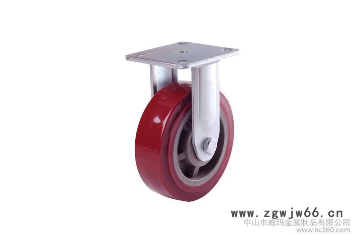 **5寸聚氨酯脚轮,双轴脚轮,pu万向轮,重型脚轮,工业脚轮图2