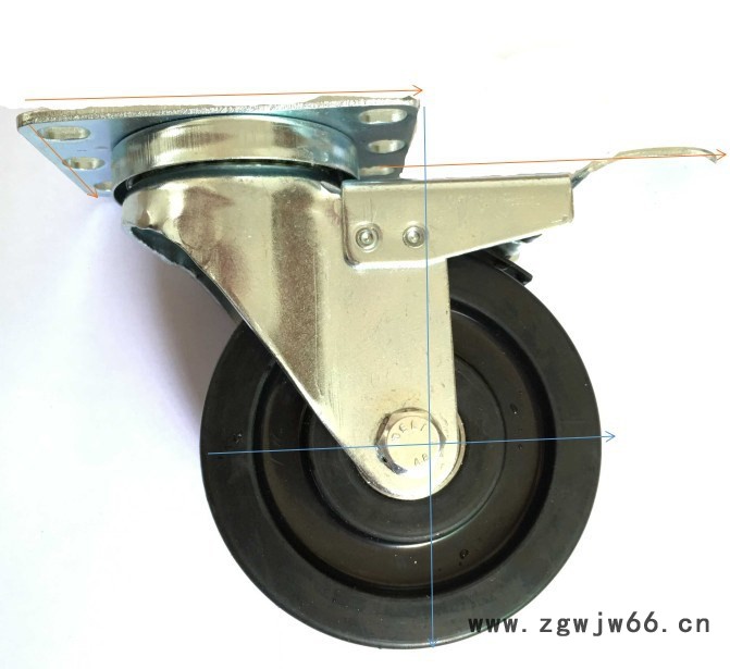**立南A1-24万向轮不锈钢万向轮 可承载70公斤有可刹车 有可不刹车的不锈钢万向轮图5