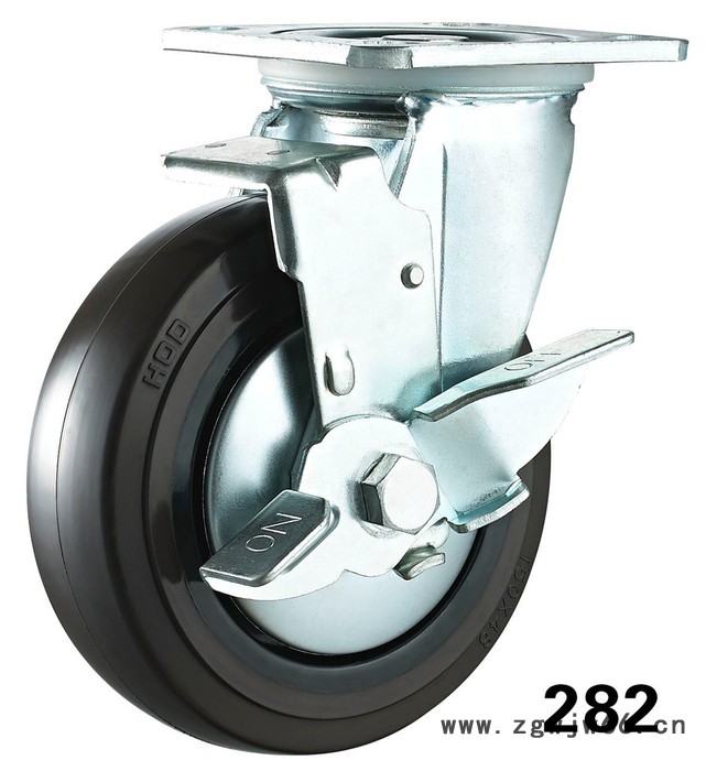 厚德 73款重型工业刹车万向TPR轮 4寸~8寸 脚轮/万向轮73-516图3