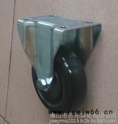 专业生产黑色4寸聚氨酯万向轮，航空机箱脚轮，航空箱静音轮图2