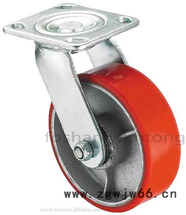 铁芯聚氨酯PU脚轮万向轮（支架6mm、5.2mm3.5mm）脚轮、万向轮