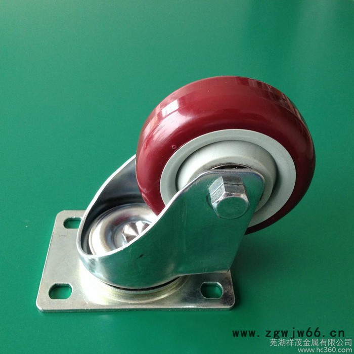 芜湖祥茂金属供应定向固定脚轮/万向轮可带刹车图2