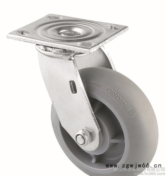 8寸灰色TPR脚轮，8寸灰色脚轮，8寸灰色TPR万向轮，佛山图2