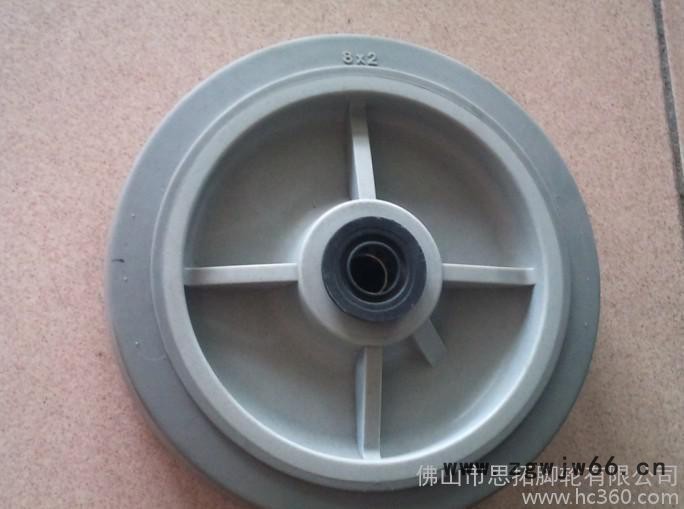 8寸灰色TPR脚轮，8寸灰色脚轮，8寸灰色TPR万向轮，佛山图3