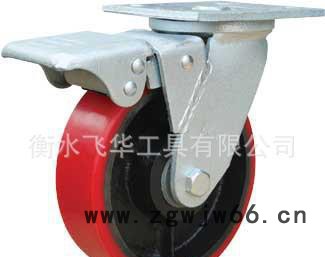 我公司专业生产制造胶轮 工业万向轮 重型聚氨酯刹车脚轮图2