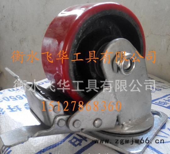 我公司专业生产制造胶轮 工业万向轮 重型聚氨酯刹车脚轮图3