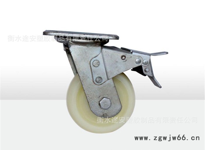 4寸定向万向工业脚轮尼龙轮 万向轮4寸图2