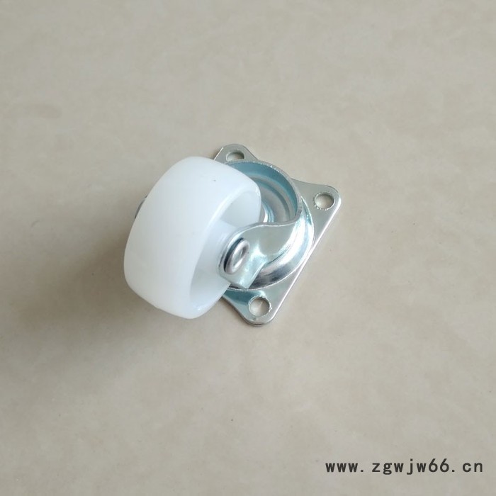 跨境 1.25寸白PP脚轮 平板尼龙小轮子耐磨万向轮 家用电器脚轮图3