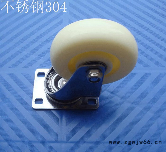 4寸不锈钢304尼龙万向轮  平板车轮手推车轮脚轮轮子工业轮滑轮图3