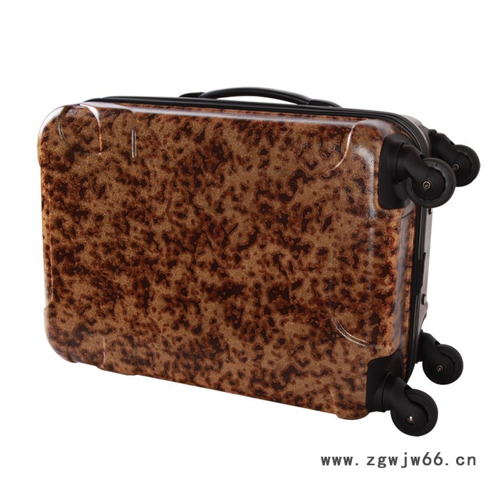巨龙 厂家定制 abs+pc拉杆箱万向轮 20寸玫时尚豹纹旅行箱图3