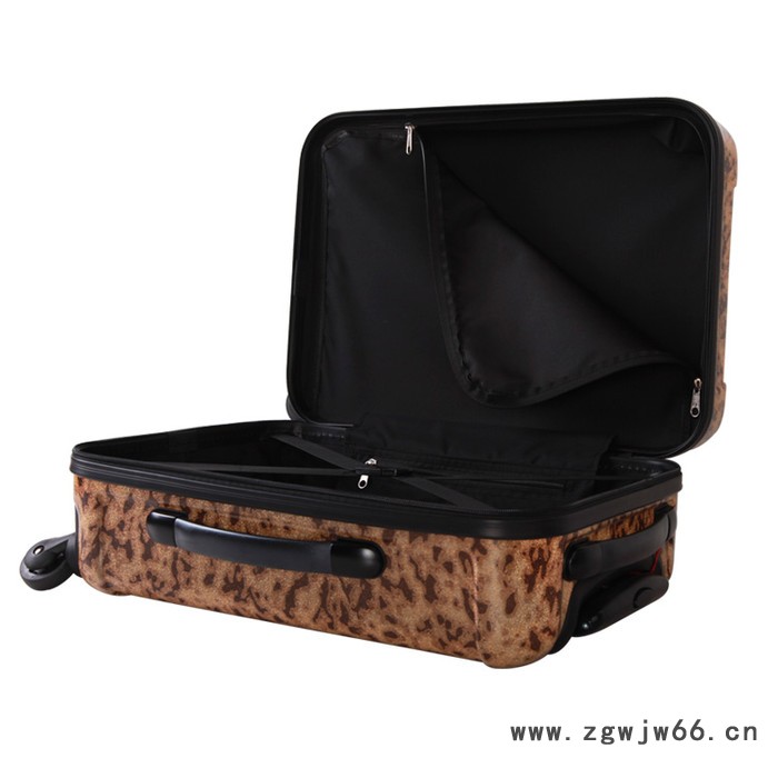 巨龙 厂家定制 abs+pc拉杆箱万向轮 20寸玫时尚豹纹旅行箱图2