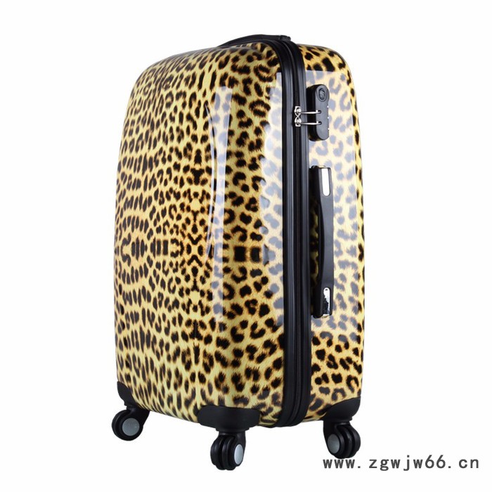 厂家供应豹纹20寸镜面万向轮登机箱24寸旅行箱拉杆箱包行李托运箱图5