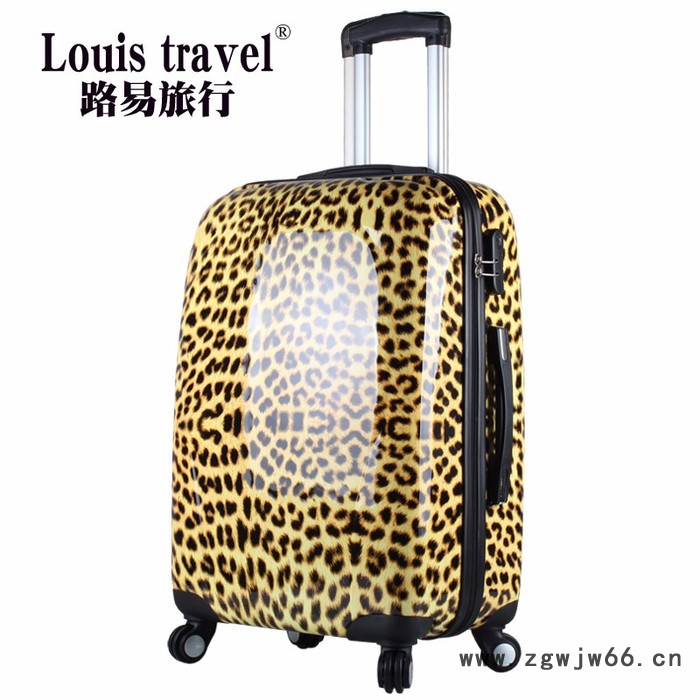 厂家供应豹纹20寸镜面万向轮登机箱24寸旅行箱拉杆箱包行李托运箱图6