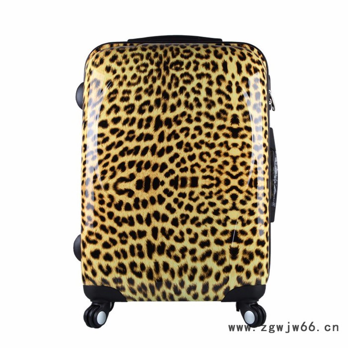厂家供应豹纹20寸镜面万向轮登机箱24寸旅行箱拉杆箱包行李托运箱图4