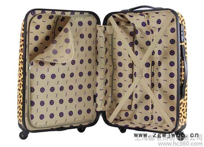 厂家供应豹纹20寸镜面万向轮登机箱24寸旅行箱拉杆箱包行李托运箱