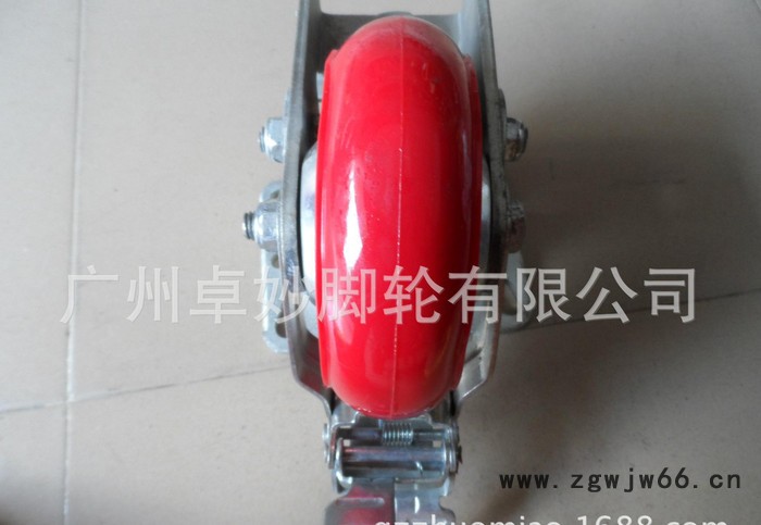 韩式脚轮 弹簧韩式减震聚氨酯脚轮 减震万向轮减震避震图2