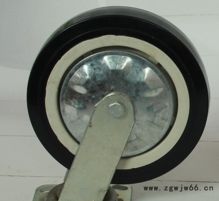 5寸万向pu黑平轮 工业脚轮 万向轮 聚氨酯轮图3