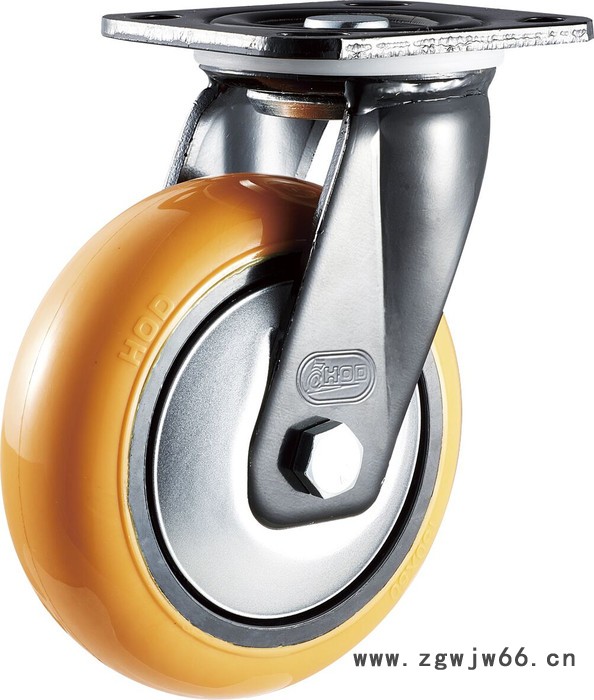厚德万向轮定向轮子刹车轮双轴承重型工业脚轮防缠聚氨酯PU轮推车纺织设备轮图7
