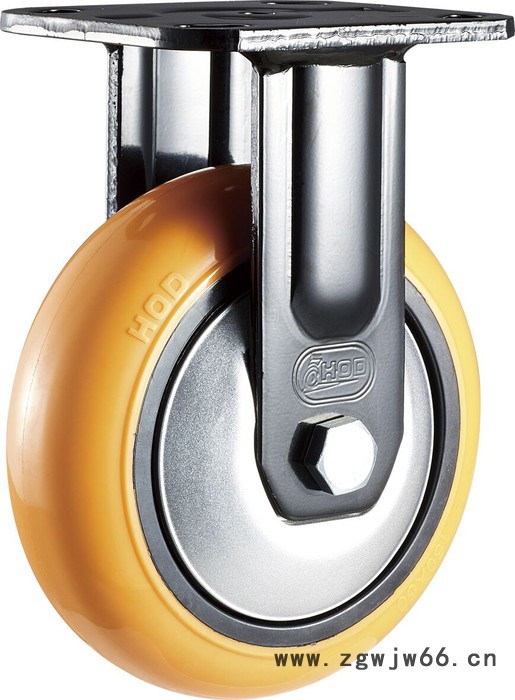 厚德万向轮定向轮子刹车轮双轴承重型工业脚轮防缠聚氨酯PU轮推车纺织设备轮图4
