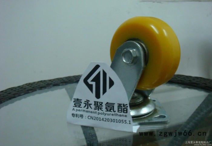 **4寸聚氨酯安全预警四寸脚轮，万向轮，载重轮图3