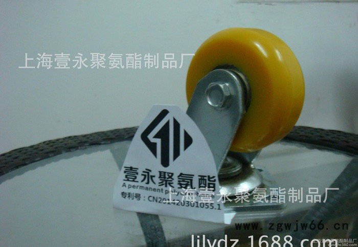 **4寸聚氨酯安全预警四寸脚轮，万向轮，载重轮图2