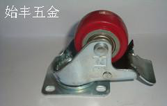 2寸PU刹车轮家具轮万向轮工业轮脚轮轮子图2