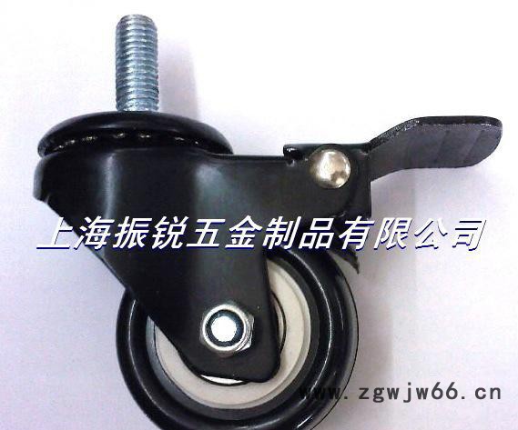 2寸PU丝杆刹车脚轮.轻型万向轮.1.5寸PU丝杆刹车脚轮图2