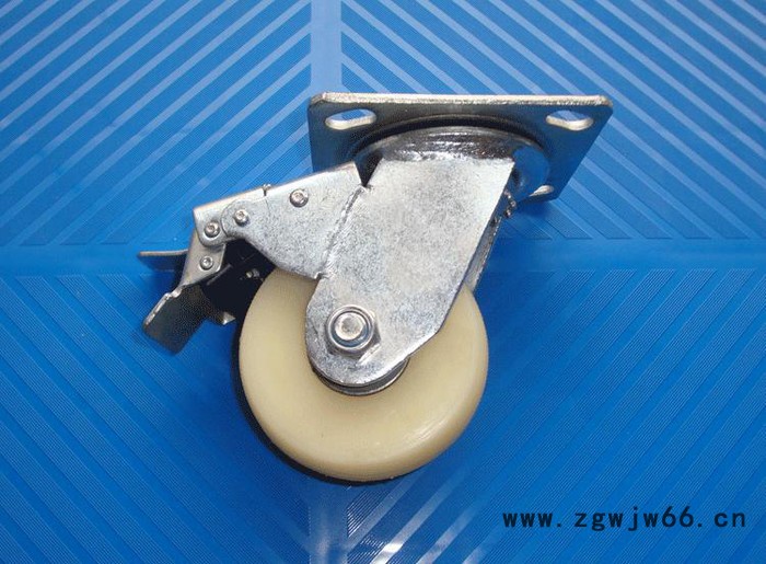 重型4寸尼龙刹车轮  万向轮工业轮平板车轮手推车轮脚轮轮子滑轮图2