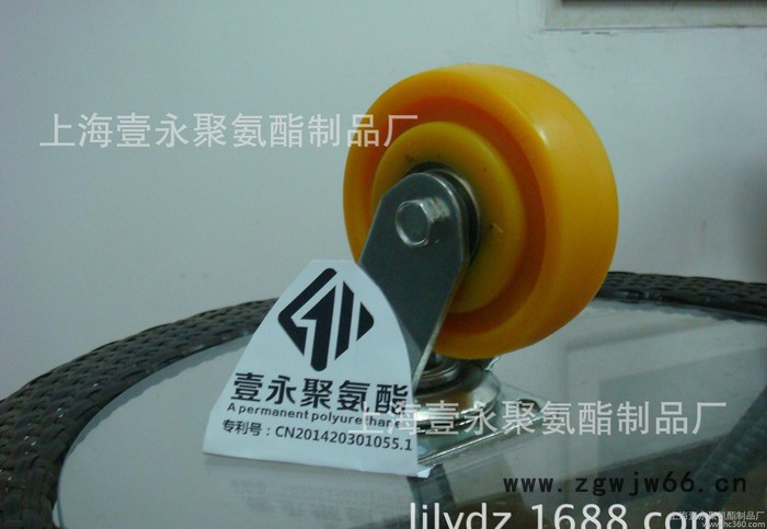**5寸聚氨酯安全预警脚轮，万向轮，载重轮图3