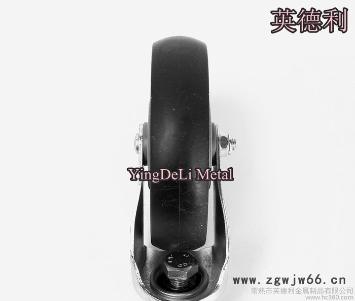 超市手推车轮子，购物车脚轮，PU双轴载重轮，万向轮