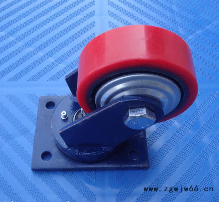 重型4寸蓝支持铁心聚胺脂万向轮.PU轮超重型轮特重型轮工业轮脚轮图2