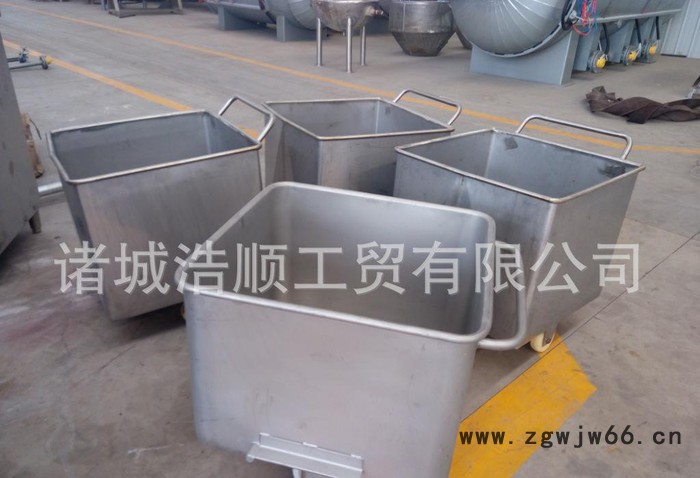 不锈钢料斗车|周转万向轮小推车|滚揉机配套设备图2