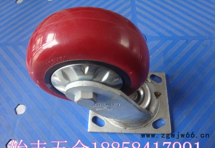 林春重型5寸聚胺脂万向轮，工业轮手推车轮平板车轮脚轮轮子图3