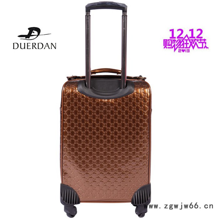 都尔丹豹纹拉杆箱旅行箱万向轮行李箱男女通用PVC22寸登机箱**图3